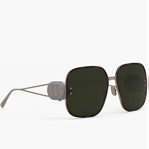 DIOR DiorBobby 64mm Tortoiseshell Square Sunglasses